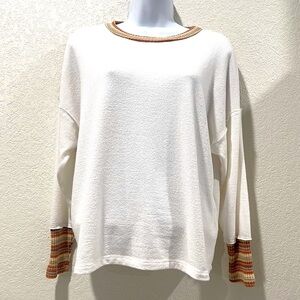 Lulu’s lightweight retro oversized crew neck sweater size XS